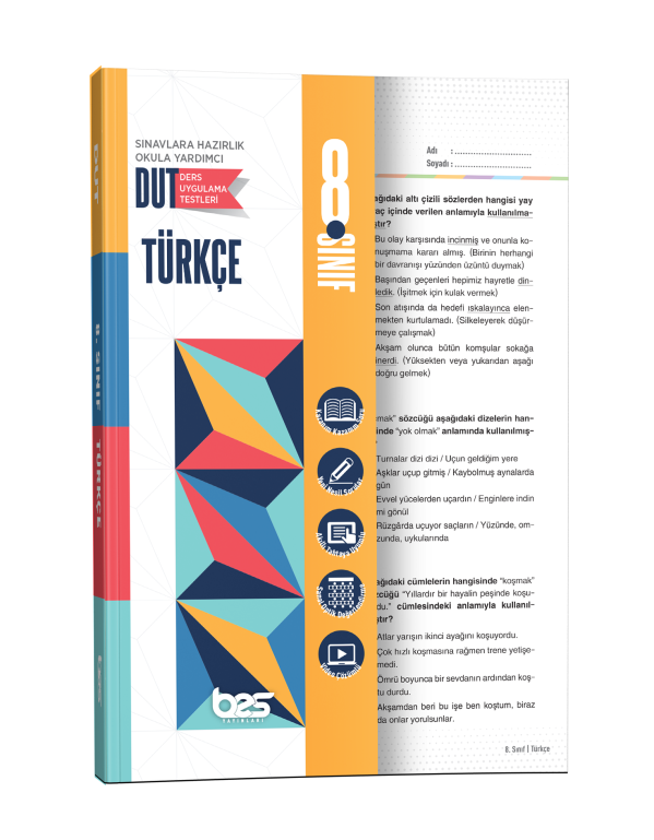 BES DUT 08.SINIF UYGULAMA TESTİ TÜRKÇE - 2026-27